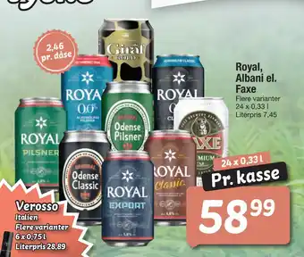 Royal, Albani el. Faxe