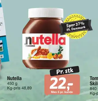 Fakta Tyskland Nutella tilbud