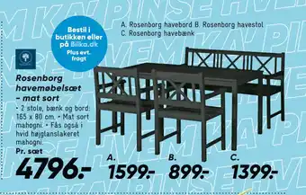 Bilka Rosenborg havestol tilbud