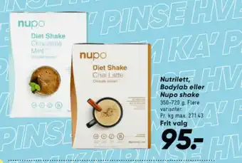 Bilka Nutrilett, Bodylab eller Nupo shake tilbud