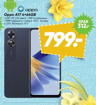 Bilka Oppo A17 4+64GB tilbud