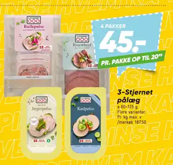 Bilka 3-Stjernet pålæg tilbud