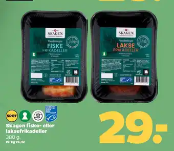 Netto Skagen fiske- eller laksefrikadeller tilbud