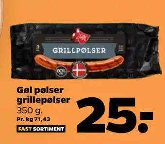 Netto Gøl pølser grillepølser tilbud