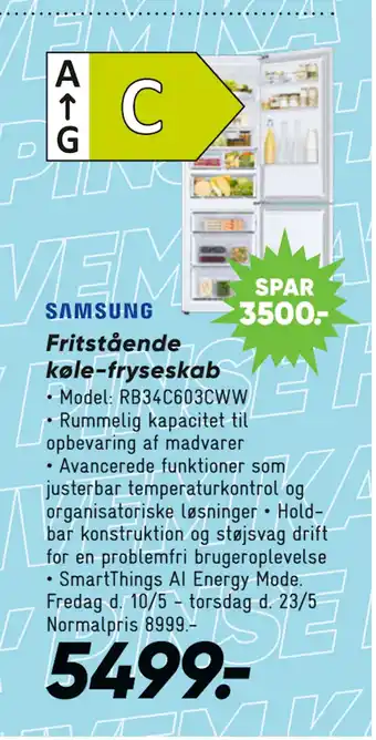 Bilka Fritstående køle-fryseskab tilbud