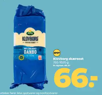 Netto Klovborg skæreost tilbud