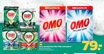 Netto Fairy opvasketabs eller OMO vaskepulver tilbud