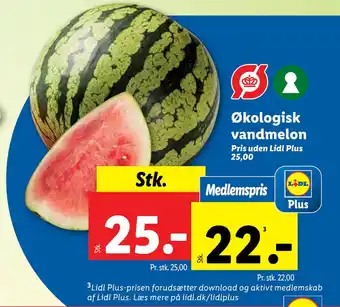 Lidl Økologisk vandmelon tilbud