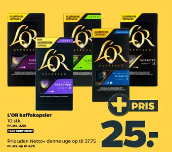 Netto L'OR kaffekapsler tilbud