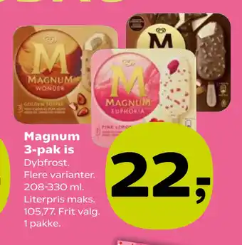 SuperBrugsen Magnum 3-pak is tilbud