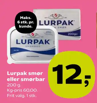 SuperBrugsen Lurpak smør eller smørbar tilbud