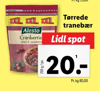 Lidl Tørrede tranebær tilbud
