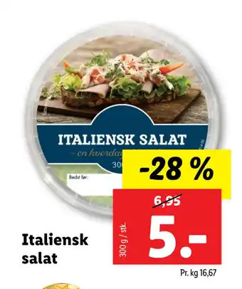 Lidl Italiensk salat tilbud