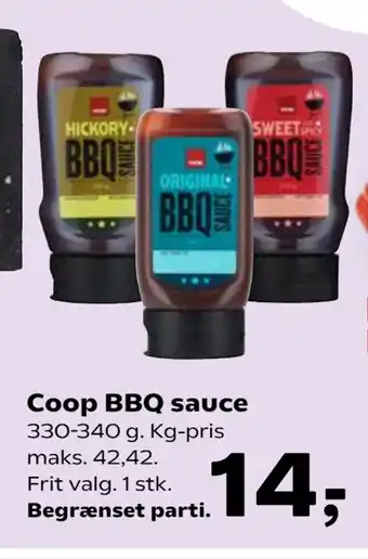 SuperBrugsen Coop BBQ sauce tilbud