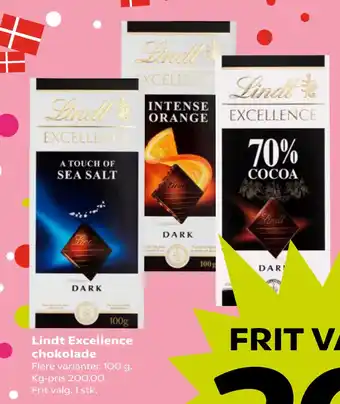 SuperBrugsen Lindt Excellence chokolade tilbud
