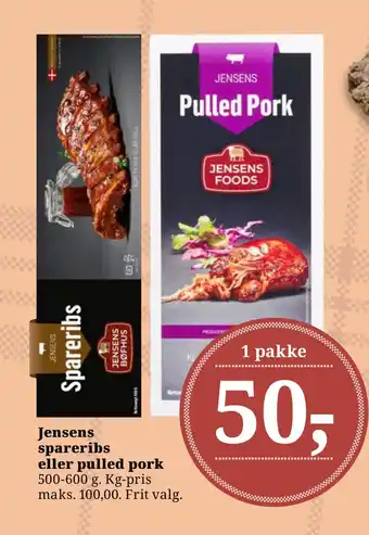 Jensens spareribs eller pulled pork