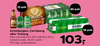 SuperBrugsen Grimbergen, Carlsberg eller Tuborg tilbud