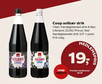 SuperBrugsen Coop solbær drik tilbud