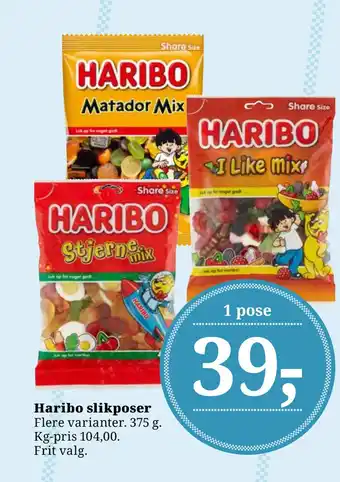 Dagli'Brugsen Haribo slikposer tilbud