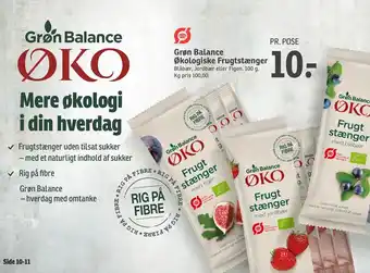 Grøn Balance Økologiske Frugtstænger