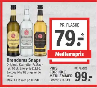 SPAR Brøndums Snaps tilbud