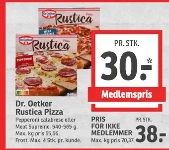 SPAR Dr. Oetker Rustica Pizza tilbud