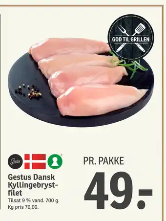 SPAR Gestus Dansk Kyllingebrystfilet tilbud