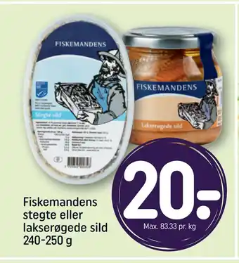 REMA 1000 Fiskemandens stegte eller lakserøgede sild 240-250 g tilbud