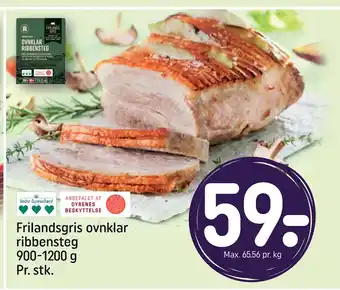 REMA 1000 Frilandsgris ovnklar ribbensteg 900-1200 g tilbud