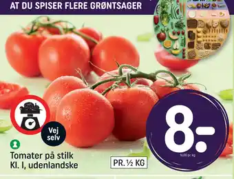 REMA 1000 Tomater på stilk Kl. I, udenlandske tilbud