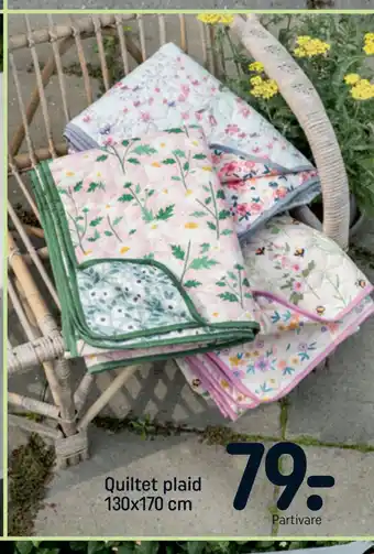 REMA 1000 Quiltet plaid 130x170 cm tilbud