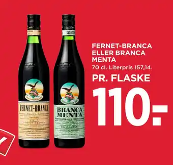 MENY FERNET-BRANCA ELLER BRANCA MENTA tilbud