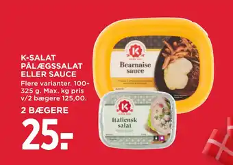 MENY K-SALAT PÅLÆGSSALAT ELLER SAUCE tilbud