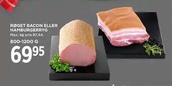 MENY RØGET BACON ELLER HAMBURGERRYG tilbud