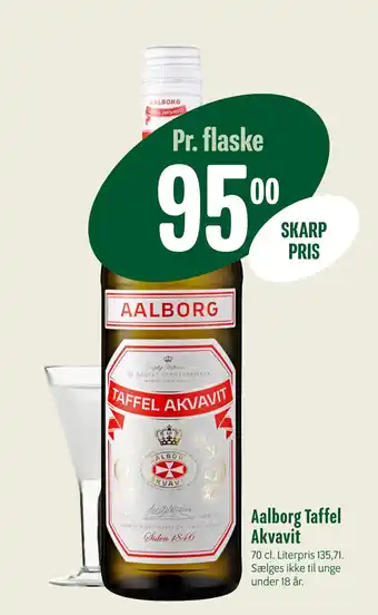 Min Købmand Aalborg Taffel Akvavit tilbud