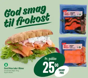 Min Købmand First Price Laks i Skiver tilbud