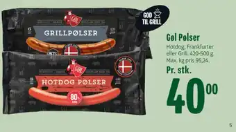 Min Købmand Gøl Pølser tilbud