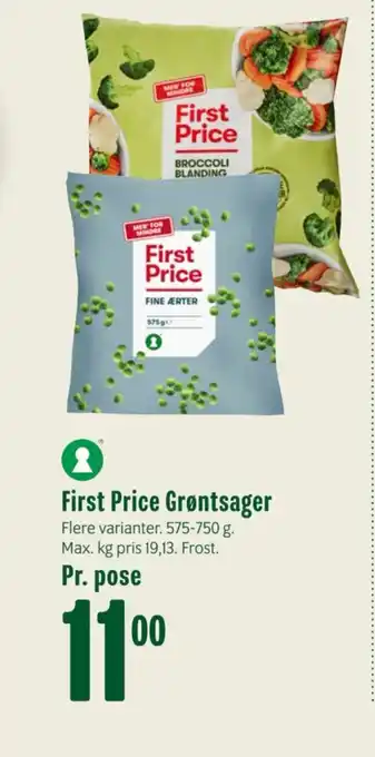 Min Købmand First Price Grøntsager tilbud