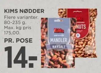 MENY KIMS NØDDER tilbud