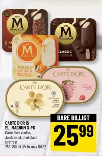 Løvbjerg CARTE D'OR IS EL. MAGNUM 3-PK tilbud