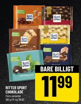 Løvbjerg RITTER SPORT CHOKOLADE tilbud