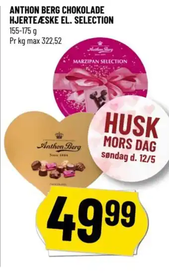 Løvbjerg ANTHON BERG CHOKOLADE HJERTEÆSKE EL. SELECTION tilbud