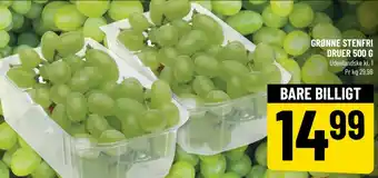 GRØNNE STENFRI DRUER 500 G
