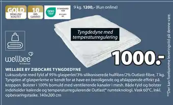 JYSK WELLBEE BY ZIBOCARE TYNGDEDYNE tilbud