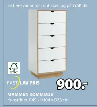 JYSK MAMMEN KOMMODE tilbud
