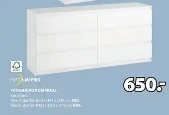 JYSK TANGBJERG KOMMODE tilbud