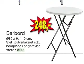 Harald Nyborg Barbord tilbud