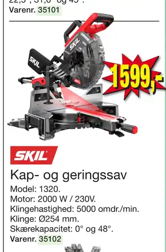 Harald Nyborg Kap- og geringssav tilbud
