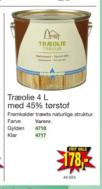 Harald Nyborg Træolie 4 L med 45% tørstof tilbud