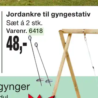 Harald Nyborg Jordankre til gyngestativ tilbud